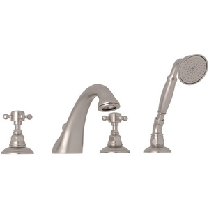 RA1464XMSTN Viaggio Deck Mount With Handshower Tub Faucet - Satin Nickel RA1464XMSTN Viaggio Deck Mount With Handshower Tub Faucet - Satin Nickel