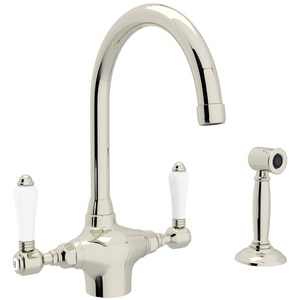 RA1676LPWSPN2 San Julio Two-Handle Kitchen Faucet - Polished Nickel