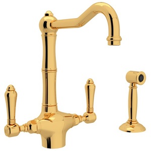 RA1679LMWSIB2 Acqui Two-Handle Kitchen Faucet - Italian Brass RA1679LMWSIB2 Acqui Two-Handle Kitchen Faucet - Italian Brass