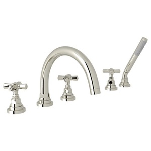 RA2314XMPN San Giovanni Deck Mount With Handshower Tub Faucet - Polished Nickel