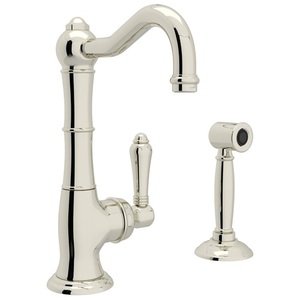 RA3650LMWSPN2 Cinquanta Single Handle Kitchen Faucet - Polished Nickel