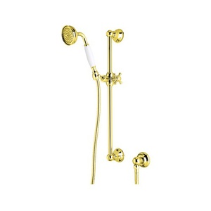 R1300EIB Spa Hand Held Shower - Slide Bar Mount Shower Accessory - Italian Brass R1300EIB Spa Hand Held Shower - Slide Bar Mount Shower Accessory - Italian Brass