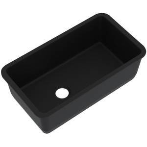 R649763 Allia White/Color Undermount - Single Bowl Kitchen Sink - Matte Black