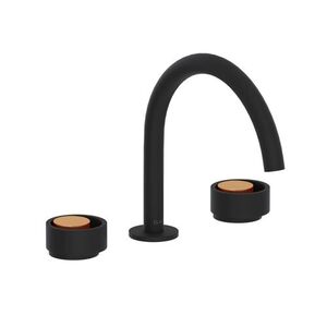REC08D3IWMBG Eclissi 8'' Widespread Bathroom Faucet - Matte Black / Satin Gold REC08D3IWMBG Eclissi 8'' Widespread Bathroom Faucet - Matte Black / Satin Gold