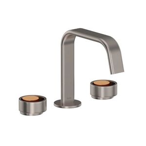 REC09D3IWSNG Eclissi 8'' Widespread Bathroom Faucet - Satin Nickel With Satin Gold REC09D3IWSNG Eclissi 8'' Widespread Bathroom Faucet - Satin Nickel With Satin Gold