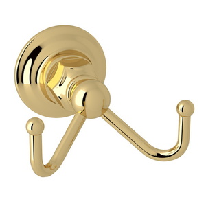 RROT7DULB Acqui Robe Hook Bathroom Accessory - Unlacquered Brass