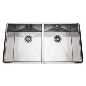 RRSS3518SB Forze Stainless Steel Double Bowl Kitchen Sink - Brushed Stainless