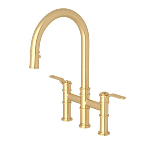RU4549HTSEG2 Armstrong Pull-Out Spray Kitchen Faucet - Satin English Gold RU4549HTSEG2 Armstrong Pull-Out Spray Kitchen Faucet - Satin English Gold
