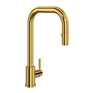 RU4046LULB2 Holborn Pull-Out Spray Kitchen Faucet - Unlacquered Brass