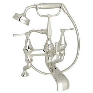 RU3100LS1PN Deco Deck Mount With Handshower Tub Faucet - Polished Nickel RU3100LS1PN Deco Deck Mount With Handshower Tub Faucet - Polished Nickel