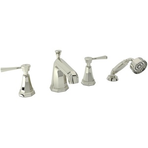 RU3152LSPN Deco Deck Mount With Handshower Tub Faucet - Polished Nickel