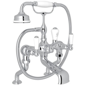 RU3500L1APC Edwardian Deck Mount With Handshower Tub Faucet - Polished Chrome