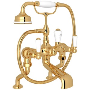 RU3500L1EG Edwardian Deck Mount With Handshower Tub Faucet - English Gold RU3500L1EG Edwardian Deck Mount With Handshower Tub Faucet - English Gold