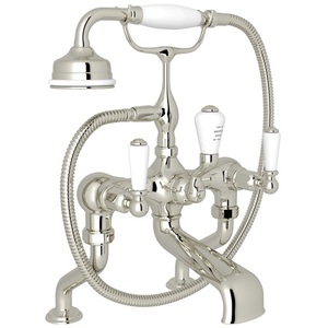 RU3500L1PN Edwardian Deck Mount With Handshower Tub Faucet - Polished Nickel RU3500L1PN Edwardian Deck Mount With Handshower Tub Faucet - Polished Nickel