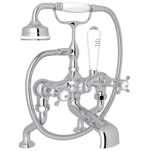 RU3501X1APC Edwardian Deck Mount With Handshower Tub Faucet - Polished Chrome