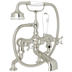 RU3501X1PN Edwardian Deck Mount With Handshower Tub Faucet - Polished Nickel RU3501X1PN Edwardian Deck Mount With Handshower Tub Faucet - Polished Nickel