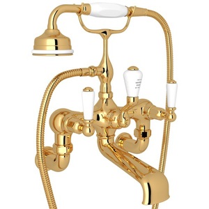 RU3510L1EG Edwardian Wall Mount Whirlpool Faucet Tub Faucet - English Gold RU3510L1EG Edwardian Wall Mount Whirlpool Faucet Tub Faucet - English Gold