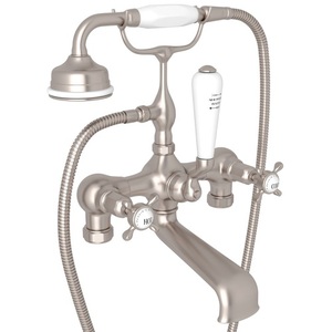RU3541XSTN Edwardian Wall Mount Whirlpool Faucet Tub Faucet - Satin Nickel RU3541XSTN Edwardian Wall Mount Whirlpool Faucet Tub Faucet - Satin Nickel
