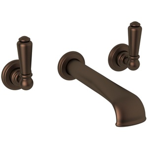 RU3560LEBTO2/RU3260R2 Edwardian Wall Mount Bathroom Faucet Bathroom Faucet - English Bronze RU3560LEBTO2/RU3260R2 Edwardian Wall Mount Bathroom Faucet Bathroom Faucet - English Bronze