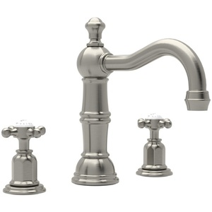 RU3721XSTN2 Edwardian 8'' Widespread Bathroom Faucet - Satin Nickel