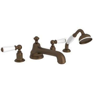 RU3737LEB Edwardian Deck Mount With Handshower Tub Faucet - English Bronze RU3737LEB Edwardian Deck Mount With Handshower Tub Faucet - English Bronze