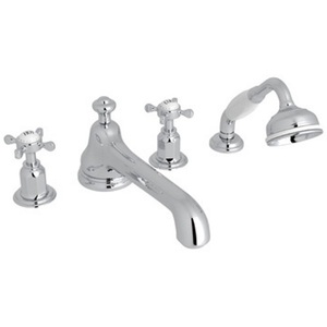 RU3738XAPC Edwardian Deck Mount With Handshower Tub Faucet - Polished Chrome RU3738XAPC Edwardian Deck Mount With Handshower Tub Faucet - Polished Chrome