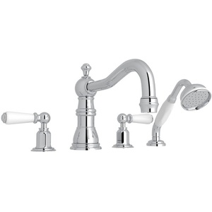 RU3745LAPC Edwardian Deck Mount With Handshower Tub Faucet - Polished Chrome RU3745LAPC Edwardian Deck Mount With Handshower Tub Faucet - Polished Chrome