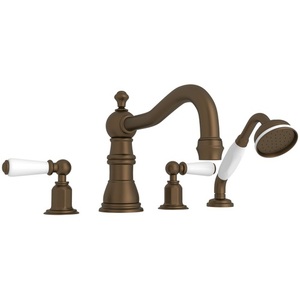 RU3745LEB Edwardian Deck Mount With Handshower Tub Faucet - English Bronze RU3745LEB Edwardian Deck Mount With Handshower Tub Faucet - English Bronze