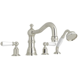RU3745LPN Edwardian Deck Mount With Handshower Tub Faucet - Polished Nickel RU3745LPN Edwardian Deck Mount With Handshower Tub Faucet - Polished Nickel