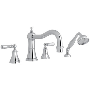RU3747LSAPC Georgian Era Deck Mount With Handshower Tub Faucet - Polished Chrome RU3747LSAPC Georgian Era Deck Mount With Handshower Tub Faucet - Polished Chrome