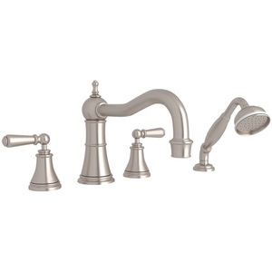 RU3747LSSTN Georgian Era Deck Mount With Handshower Tub Faucet - Satin Nickel RU3747LSSTN Georgian Era Deck Mount With Handshower Tub Faucet - Satin Nickel