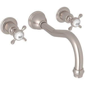RU3781XSTNTO/RU3231R Edwardian Wall Mount Whirlpool Faucet Tub Faucet - Satin Nickel RU3781XSTNTO/RU3231R Edwardian Wall Mount Whirlpool Faucet Tub Faucet - Satin Nickel