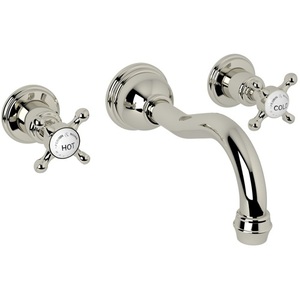 RU3791XPNTO2/RU3261R2 Edwardian Wall Mount Bathroom Faucet Bathroom Faucet - Polished Nickel