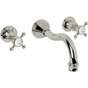 RU3794XPNTO2/RU3261R2 Georgian Era Wall Mount Bathroom Faucet Bathroom Faucet - Polished Nickel