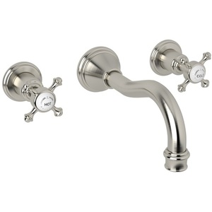 RU3794XSTNTO2/RU3261R2 Georgian Era Wall Mount Bathroom Faucet Bathroom Faucet - Satin Nickel