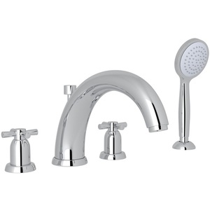 RU3849XAPC Holborn Deck Mount With Handshower Tub Faucet - Polished Chrome