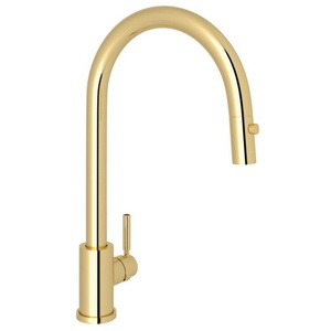 RU4044ULB2 Holborn Pull-Out Spray Kitchen Faucet - Unlacquered Brass