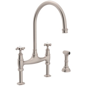 RU4718XSTN2 Georgian Era Two-Handle Kitchen Faucet - Satin Nickel