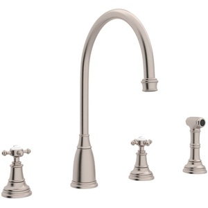 RU4735XSTN2 Georgian Era Two-Handle Kitchen Faucet - Satin Nickel