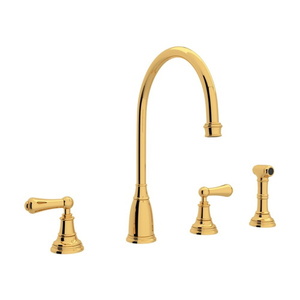 RU4736LEG2 Georgian Era Two-Handle Kitchen Faucet - English Gold