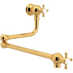 RU4798XEG2 Georgian Era Pot Filler Kitchen Faucet - English Gold