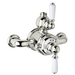 RU5550LPN Edwardian Thermostatic/Volume Control Custom Shower Valve - Polished Nickel