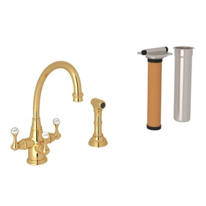 RUKIT1520LSEG2 Georgian Era Water Filtration Faucet Kitchen Faucet - English Gold