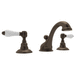 Rohl RA1408LPTCB2 Tuscan Brass 8'' Widespread Bathroom Sink Faucet