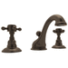 Rohl RA1408XMTCB2 Tuscan Brass 8'' Widespread Bathroom Sink Faucet