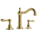 Rohl RA1409LMULB2 Unlacquered Brass 8'' Widespread Bathroom Sink Faucet