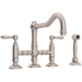 Rohl RA1458LMWSSTN2 Satin Nickel Two Handle Kitchen Faucet