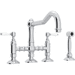 Rohl RA1458LPWSAPC2 Polished Chrome Two Handle Kitchen Faucet