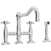 Rohl RA1458XMWSAPC2 Polished Chrome Two Handle Kitchen Faucet