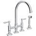 Rohl RA1461LMWSAPC2 Polished Chrome Two Handle Kitchen Faucet